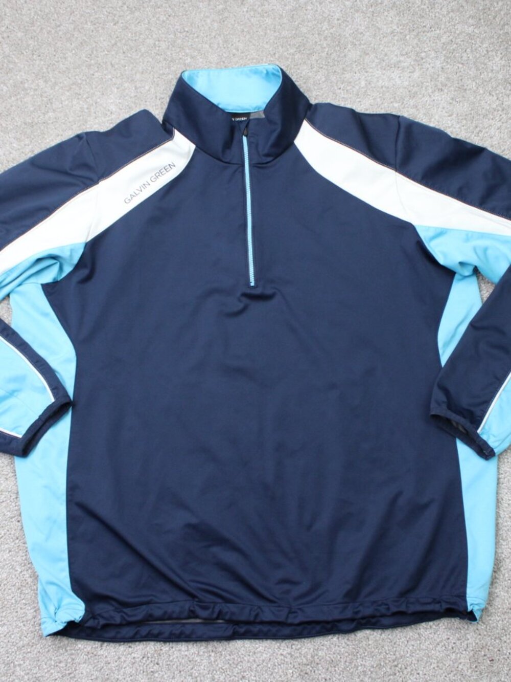 Galvin Green Jacket Mens Large Blue Gore Windstopper 1/4 Zip Golf Long Sleeve